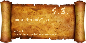 Imre Borbála névjegykártya
